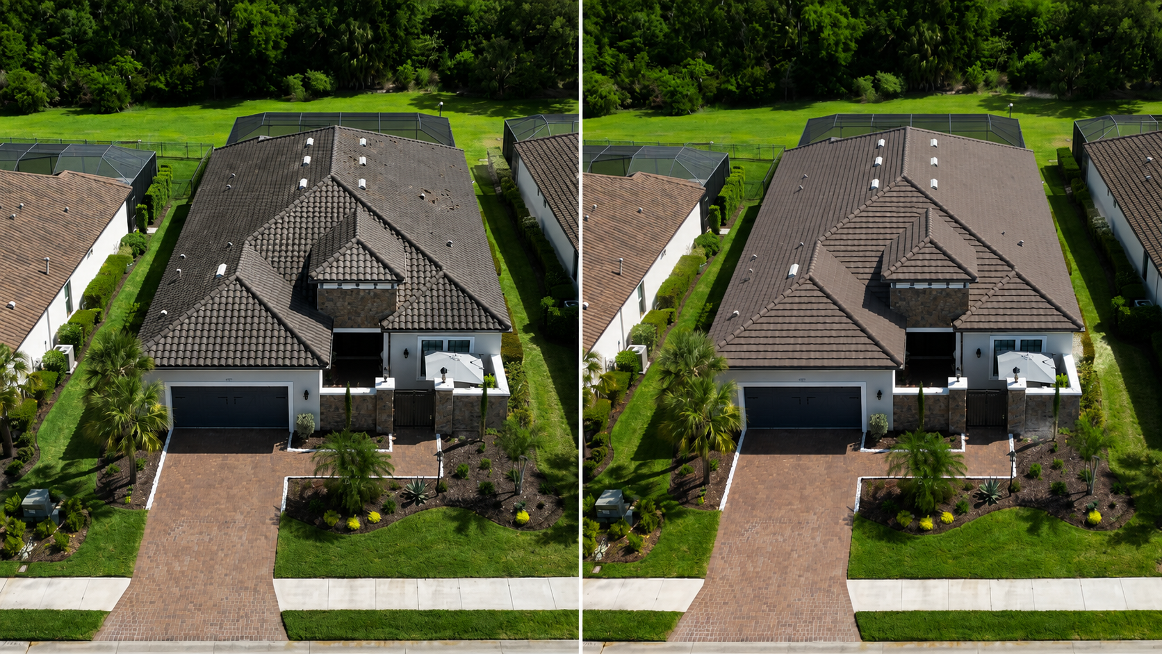Sarasota roof before and after 2