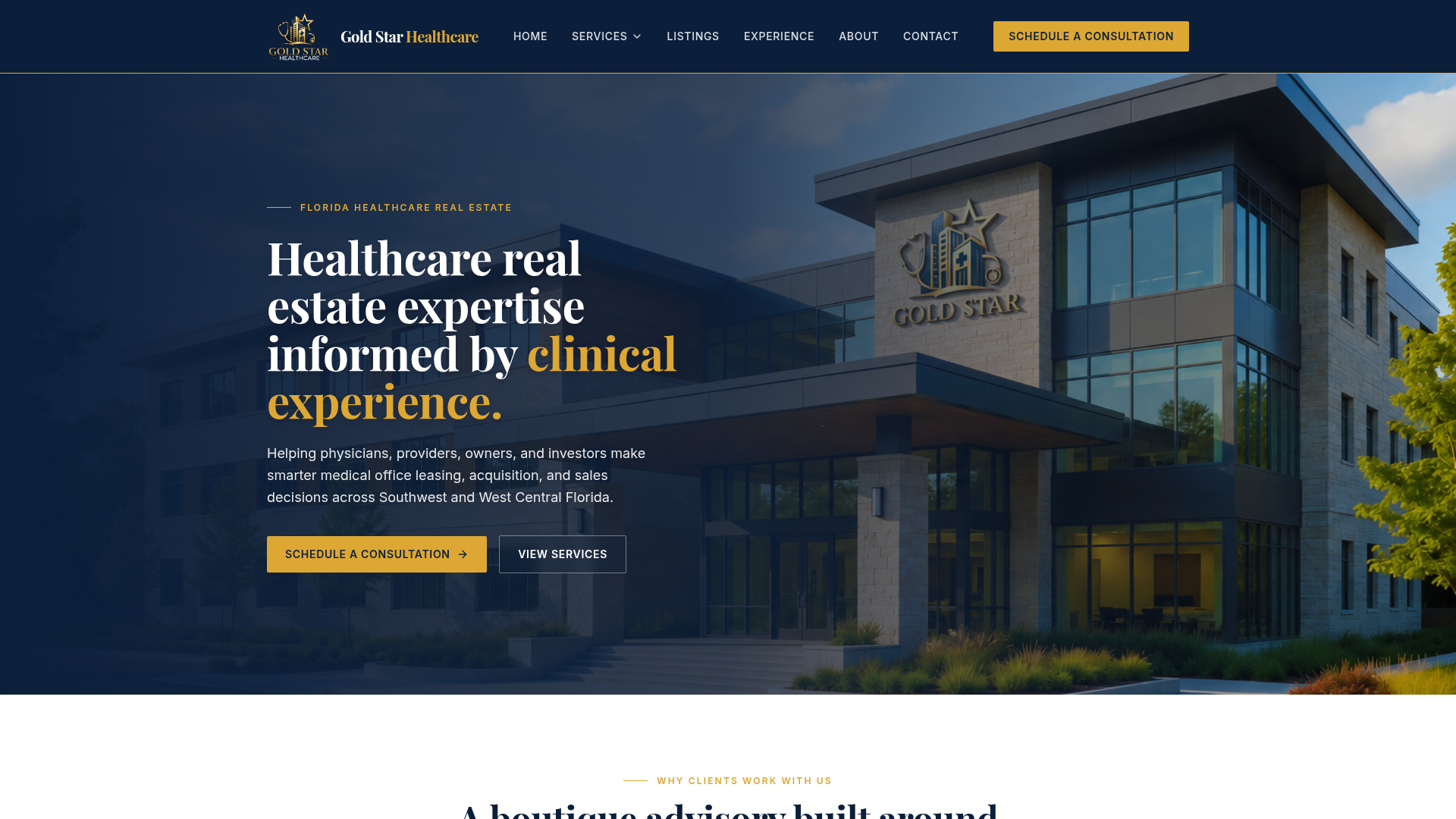 Gold Star Healthcare website case study