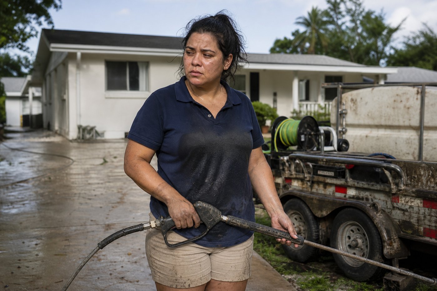 Example crew on a wash job — sample photo