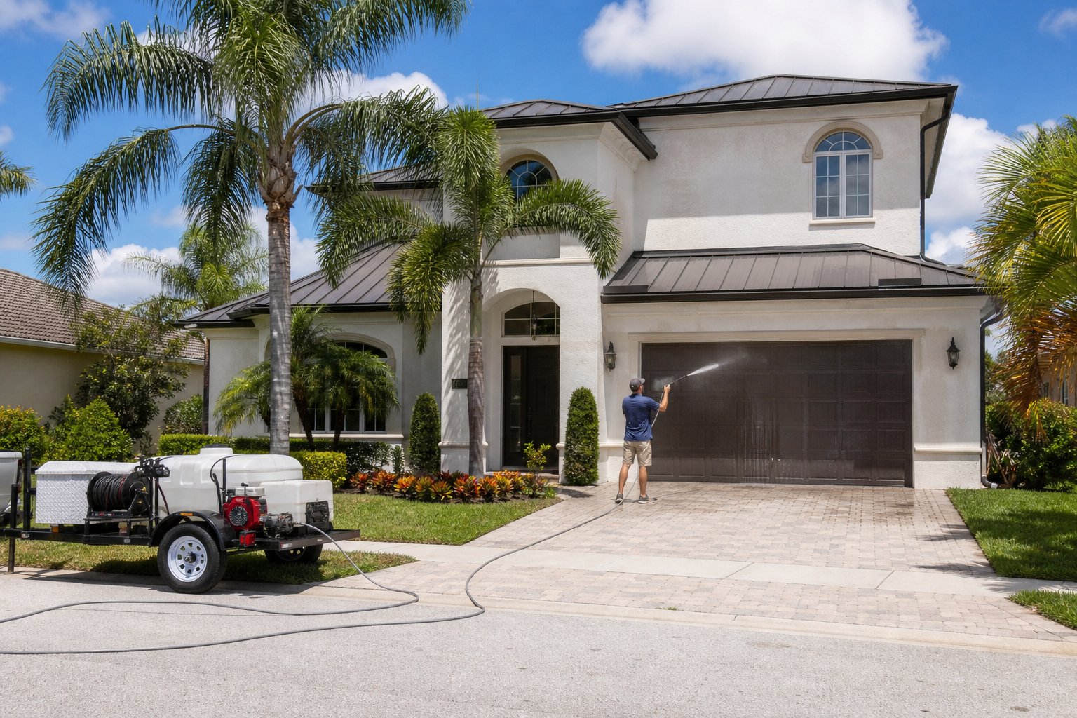 House wash on a Suncoast home — sample photo